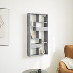 vidaXL Armoire murale gris béton 50x15x100 cm bois d'ingénierie