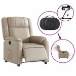 vidaXL Fauteuil inclinable électrique Cappuccino Similicuir