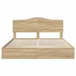 vidaXL Lit de Rangement Chêne Sonoma 180 x 200 cm Bois d'ingénierie