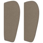 vidaXL Tête de lit avec oreilles Taupe 163x23x78/88 cm Tissu
