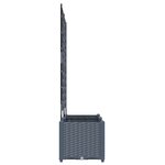 vidaXL Cache-pot de jardin 2 Pièces Gris Clair 80 x 40 x 143 cm Acier