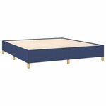 vidaXL Cadre de lit bleu 160x200 cm tissu