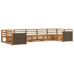 vidaXL Ensemble de canapés d'extérieur 7 Pièces Naturel