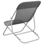 vidaXL Chaises plage pliantes lot de 2 textilène acier enduit poudre