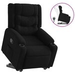 vidaXL Fauteuil inclinable noir tissu