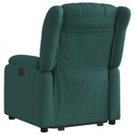 vidaXL Fauteuil inclinable vert foncé tissu