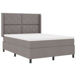 Lit boxspring vidaXL avec matelas taupe 160x200 cm en tissu