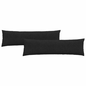 vidaXL Coussins de canapé 2 Pièces Noir 145 x 40 cm tissu