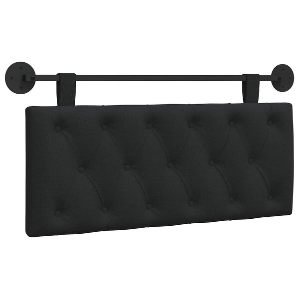 vidaXL Tête de lit suspendue Noir Tissu