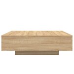 vidaXL Table basse avec lumières LED chêne sonoma 100x100x31 cm