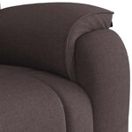 vidaXL Fauteuil de massage inclinable Marron foncé Tissu