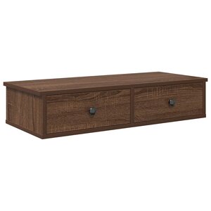 vidaXL Étagère murale avec tiroirs chêne marron bois d'ingénierie