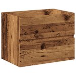vidaXL Armoire lavabo avec bassin intégré vieux bois