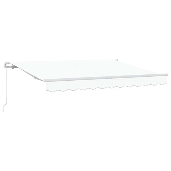 vidaXL Auvent Rétractable Blanc 350 x 200 cm Polyester et Aluminium