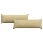 vidaXL Coussins de canapé 2 Pièces Vert gris 120 x 40 cm