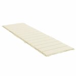 vidaXL Coussin de chaise longue crème 200x50x3 cm tissu oxford