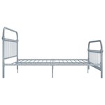 vidaXL Cadre de lit sans matelas gris métal 180x200 cm