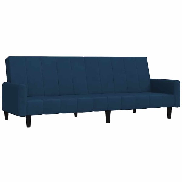 vidaXL Canapé-lit à 2 places Bleu Velours