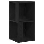 Buffet d'angle vidaXL Noir Chêne 33x33x67 cm Bois d'ingénierie