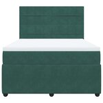 vidaXL Sommier à lattes de lit et matelas Vert foncé 140x190cm Velours