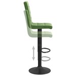 vidaXL Tabourets de bar lot de 2 vert foncé velours