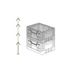 Pack and Move - Bac Rangement Pliable - Charge 5 kg - 27 5 x 37 x 19 cm - Stockage  Outillage  Bricolage - Rangement Facile - Robuste- 15L