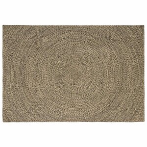 vidaXL Tapis de surface Naturel et noir 240 x 340 cm Jute