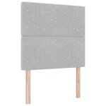 vidaXL Lit à ressort avec matelas et lumière LED Gris clair 120x200 cm Velours