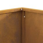 vidaXL Braise Marron 80 x 80 x 40 cm Acier