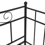 vidaXL Cadre de canapé-lit sans matelas noir métal 90x200 cm