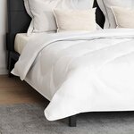 vidaXL Duvet d'été simple avec oreiller 3 Pièces Blanc Microfibre