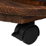 vidaXL Fontaine à eau sur roues pompe 55x55x80 cm bois de sapin massif