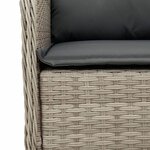 vidaXL Ensemble à manger de jardin et coussins 9 Pièces gris clair rotin