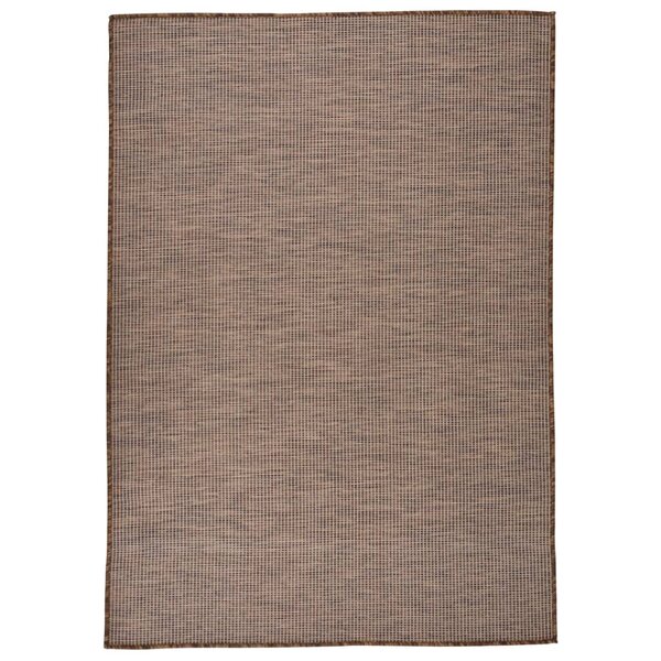 vidaXL Tapis à tissage plat d'extérieur 160x230 cm Marron
