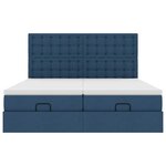 VidaXL Cadre de lit ottoman avec matelas bleu 200x200cm tissu