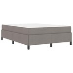vidaXL Lit à ressorts avec matelas Taupe 140 x 190 cm tissu