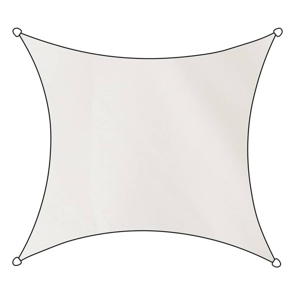 Livin'outdoor Tissu d'ombrage Como Polyester Carré 5x5 m Blanc