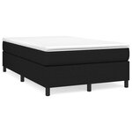 vidaXL Cadre de lit sans matelas noir 120x200 cm tissu