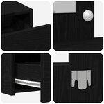 vidaXL Table de Toilette Noir 83 x 40 x 70 cm Bois d'ingénierie