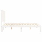 vidaXL Cadre de lit sans matelas blanc bois de pin massif