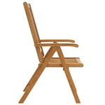 vidaXL Chaises pliables de jardin lot de 3 Bois d'acacia solide