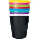 Corbeille à papier WOW  en plastique  15 litres  noir LEITZ