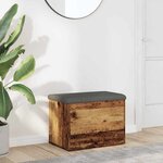 vidaXL Banc de rangement vieux bois 62x42x45 cm bois d'ingénierie