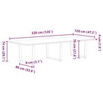 vidaXL Table à manger 320x120x74 cm bois de chêne massif rectangulaire