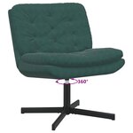 vidaXL Fauteuil relaxant pivotant Vert foncé 63 x 75 x 76 cm Velours