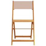 vidaXL Ensemble de bistro 3 Pièces taupe tissu et bois massif