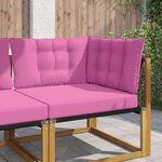 vidaXL Coussin de canapé d'extérieur 3 Pièces Rose Polyester