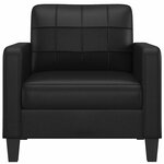 vidaXL Fauteuil Noir 60 cm Similicuir