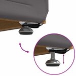 vidaXL Tabouret Gris Cuir Synthétique et Bois Composite