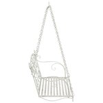 vidaXL Banc Balançoire Acier 105 5 x 61 x 56 cm Blanc antique